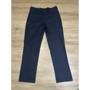 Dickies Flex Men's Slim Fit Tapered Twill Work Pants Size 33x30 Blue Flat Front
